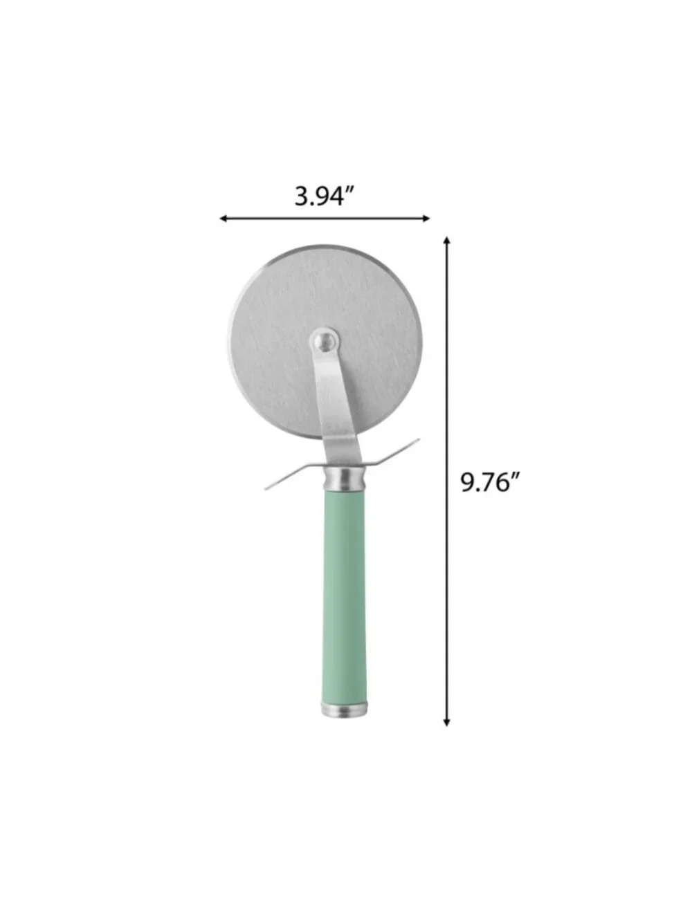 The Pioneer Woman Green Greyed Jade Wheel Slicer Stainless Steel Pizza Cutter